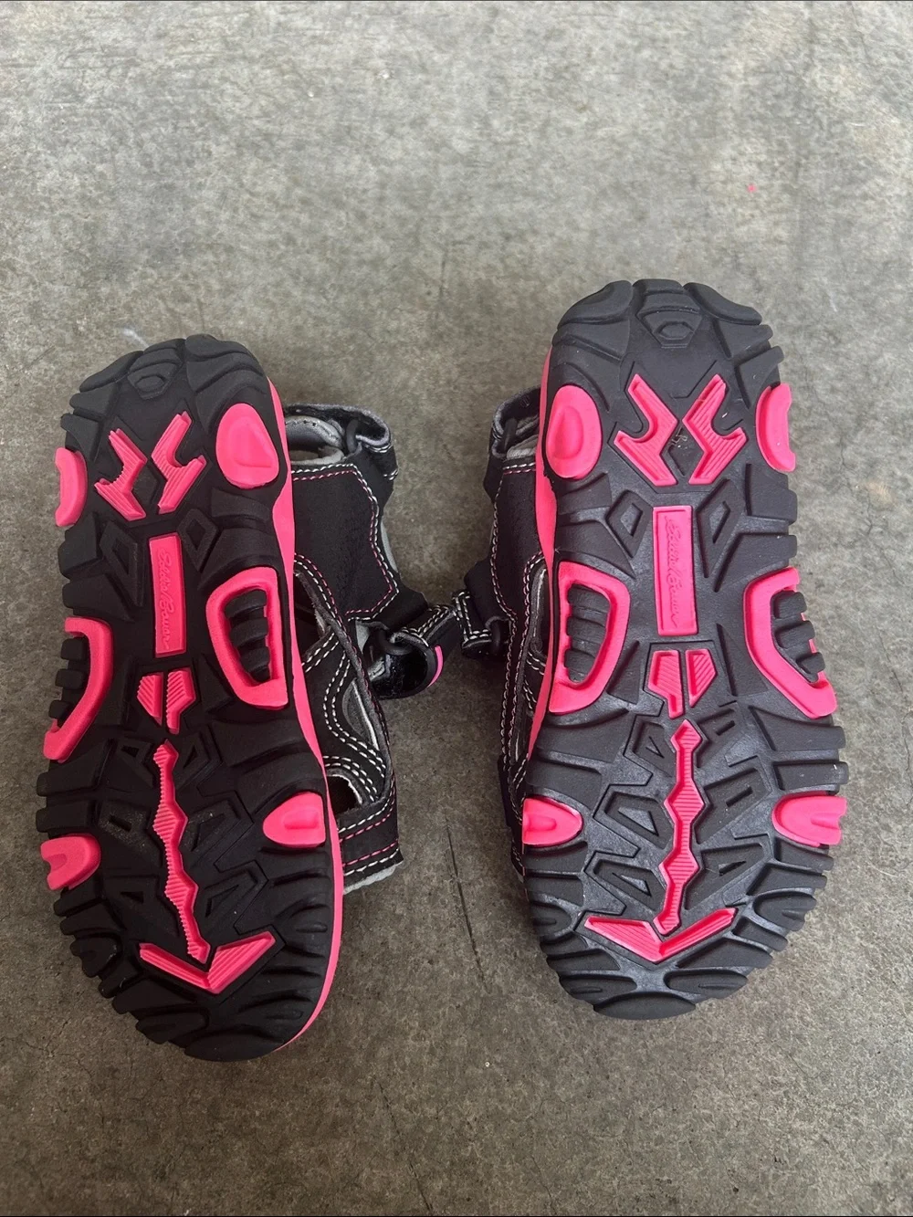 Eddie Bauer Black and Pink Kids Sport Sandals